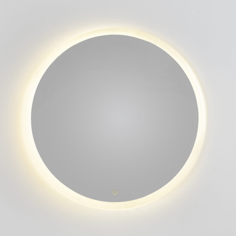 مراية تاتش راونديد إضاءة أصفر 60 سم