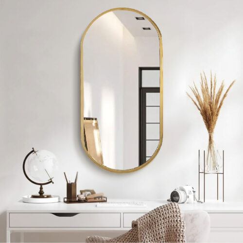 مرايا سينثيا ذهبي 110*50 سم