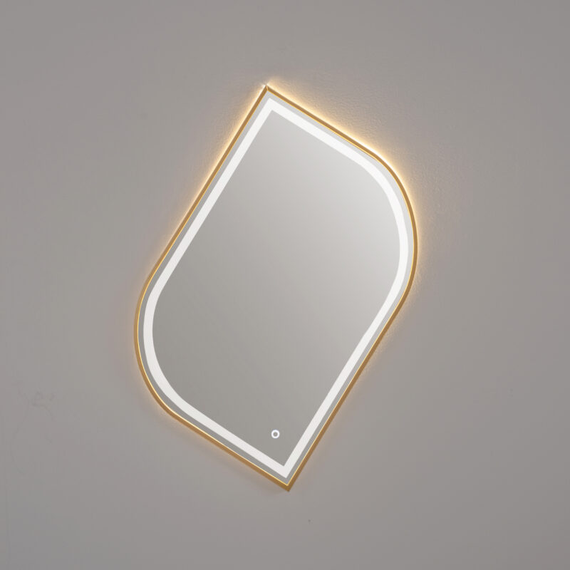 مراية دمعة ليد ذهبي 60*80 سم