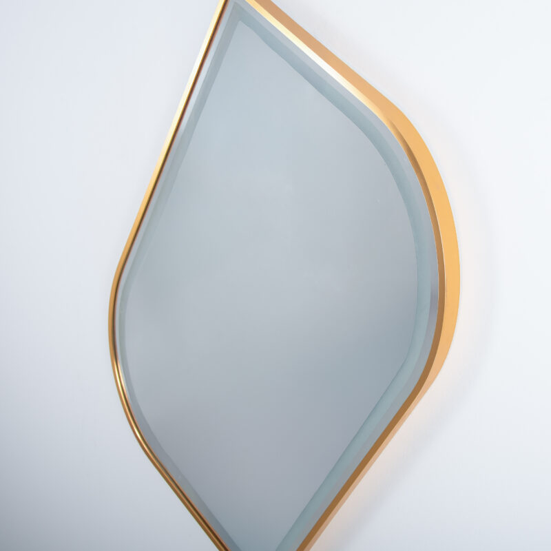 مراية دمعة ليد ذهبي 60*80 سم