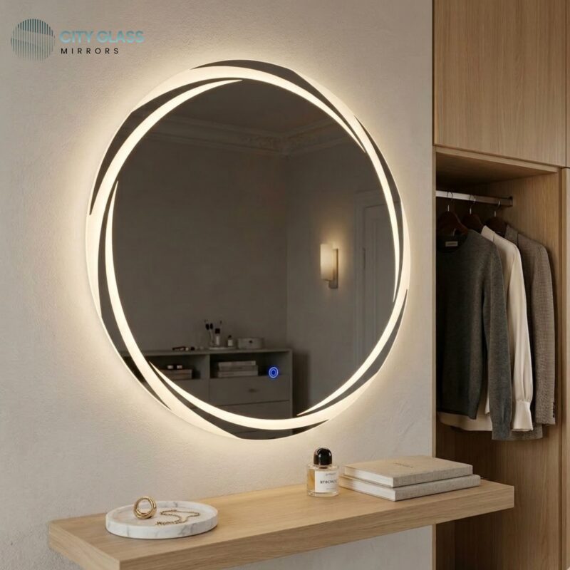 مراية LED دائرية تاتش (70 سم)